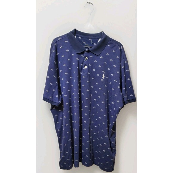 Polo Ralph Lauren Other - Polo Ralph Lauren Shirt Mens Extra Large Blue White Small Pony RPL All Over Golf